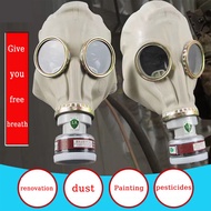 Dust Mask Gas Topeng Dustproof Penuh Cover Cat Grinding Kimia Kebakaran Makmal Formaldehyde Perlindu