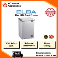 Elba 130L Chest Freezer | Universal Caster Wheel | EF-E1310(GR) | 1 Year General Warranty | 5 Years Motor Warranty