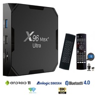 Tivi Box X96 Max plus ultra điều khiển cử chỉ và giọng nói tiếng việt có bàn phím mini Rom ATV Ram 4