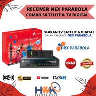 Receiver STB TV DIGITAL NEX PARABOLA COMBO MERAH BISA ANTENA DAN PARABOLA Bonus PAKET MNC GROUP 1TA