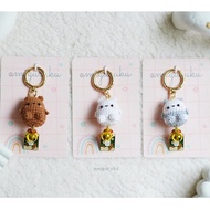 GANTUNGAN We Bare Bears Cute Knit Keychain 4cm