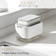 |Ugoki| Rokku Aesthetic Ditergent Dispense Container Smart Press Soap Dispenser Simple Soap Dish Sto