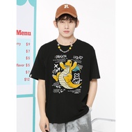 Coolbo Short-sleeved T-shirt for Boys with Pokémon Anime Patterns - Dragonite Pure Cotton