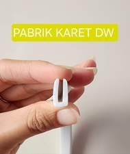 KARET LIST U JEPIT PLAT 3MM LIS U 3 MM U JEPIT 3MM PENJEPIT KACA