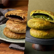 【如邑堂】茶香綜合雙口味太陽餅－鐵觀音3入&濃抹茶3入