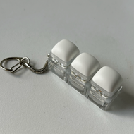 Relaxing 3/4/9Keys Fidget Keychain Keys Button DIY Keyboard Clicker Steamed Bread Keycap Finger Keyb