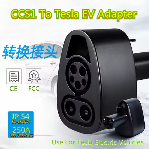 CCS1 Charger Adapter For Tesla Model 3/S/X/Y Up To 250KW DC Charger Combo Fast Charging Converter Ne