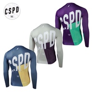 CSPD ESSENTIALS เสื้อแขนยาว CONCEPT SPEED Cycling JERSEY Race Cut Full Zip 3กระเป๋าหลัง