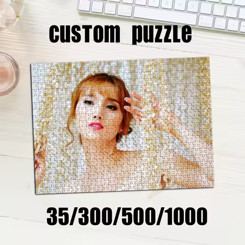 35/300/500/1000pcs Personalized Custom Photo Puzzle Photo For Him Her Family Friends Children For Bi