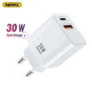 ที่ชาร์จ Remax 30W รองรับ QC3.0 Type C PD พอร์ตที่ชาร์จไฟรวดเร็ว USB ที่ชาร์จสำหรับไอโฟนโทรศัพท์พกพา