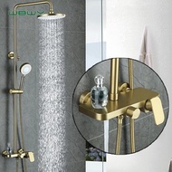 304 Stainless Steel Shower Shower Set Brushed Gold Three-Function Shower Hot and Cold Shower Set Wid
