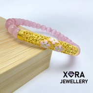 999桃花弯管 | 999 Peach Blossom Curved Tube  | 24K 999 Gold | 999 Gold Charm | 999  转运珠