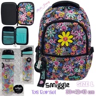 Smiggle Flower Girl Backpack For Elementary School Girls/Elementary School Floral Print Backpack/School Backpack For Elementary School Girls/Smiggle Elementary School Bag