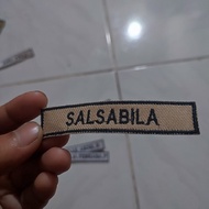 Custom Embroidered Name Bet Uniform | Size 1.8x8.5 cm | Model 10 Embroidery