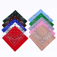 3Pcs 55x55cm Cotton Square Fashion Unisex Bandana Scarf Hip Hop Hiking Headscarf Wrist Wraps Kerchie