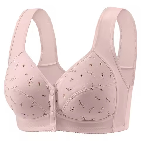 Maternity Nursing Bra Wireless Comfortable Support Front Opening Breathable Seamless Feeding Bra Pos
