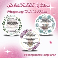 Stiker Tahlil&amp; doa/stiker mengenang wafat/1000hari/100hari/40hari