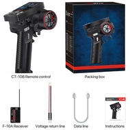 {UU61} HotRC 10CH วิทยุ CT-10B ใหม่รีโมทคอนโทรลโลหะ Handwheel หน้าจอสีเครื่องส่งสัญญาณ F-10A ตัวรับส