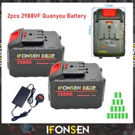 2PCS 2988VF Lawn Mower Battery Mesin Rumput Bateri Rechargeable Lithium Battery for Grass Cutter Mac