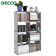 Decco 8 Grid DIY Multilayer Lightweight Plastic Book Shelf Cabinet Storage Rack Simple Bookshelf - 2