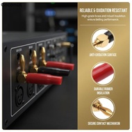 [coconut] 4/8Pcs Soft Plastic Shell 90° Connectors 4mm L-shaped Right Angle Banana Plugs For Audio V