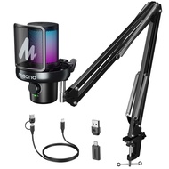 MAONO DM40 Pro Wireless Gaming Microphone Noise-Cancellation Microphone USB Mic with Software, AI Ch