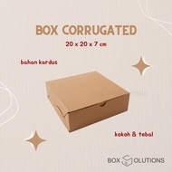 Box / box catering box 20 x 20 x 7 cm corrugated e-flute [UPGRADED QUALITY]