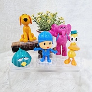 Pocoyo Action Figure Clear Base Set 5in1 Cake Topper Pocoyo Set