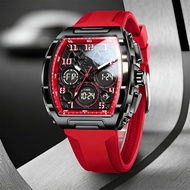FOXBOX new dual display men's watch silicone watch luminous waterproof business casual quartz LIGE w