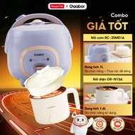 Combo Gaabor 500 Gaabor RC-25M01A 1L mini rice cooker and 1.5L GR-N15A multi-function electric cooke