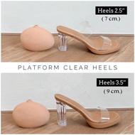 [3.5" พร้อมส่ง] WEAR.SOUL #S576-Platform Clear Heels