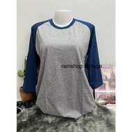 90s Vintage Fashion 90s Two-Tone Three-Quarter Long-Sleeved T-Shirt Solid Color