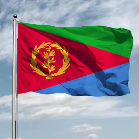 Outdoor Flying eritrea flag 100% polyester eritrean flag