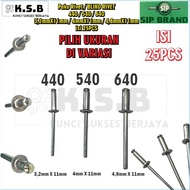 25PCS Rivet Nails 440 Nail Gun/ (3.2x11mm) 540/ (4x11mm) 640/ (4.8x11mm) BLIND RIVET SIP BRAND/