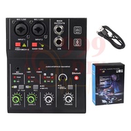 999DIY มิกเซอร์ 2 ทาง อินเตอร์เฟสเสียง Audio Interface USB การ์ดเสียง รองรับไมค์คอนเดนเซอร์ +48V Pha