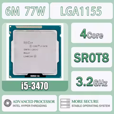 Intel Core I5-3470 3.2GHz SR0T7 SR0T8 Quad-Core 6M 77W Computer CPU Processor Server I5 3470 Package