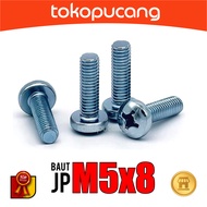 100pcs JP M5X8 mm Bolts M5x8mm Plus Screwdriver Bolts M5 x 8 mm