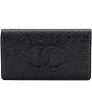 Chanel Black Caviar Timeless CC Yen Wallet, 2012-2013