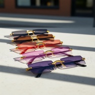 Frameless Y2K Sunglasses Bulk for Party Teams 4 Pack