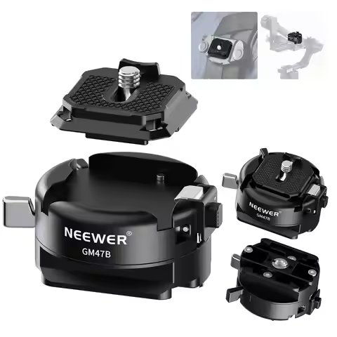 Neewer GM47 Quick Release Plate Kit Compatible with DJI Ronin RS 4 Pro RS 3 RS 2,Quick Switch Auto L