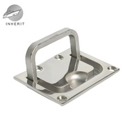 316 Stainless Steel Square Floor Lock 76x56mm Straight Hair Yacht Capsule Cover Generous Handle Deck