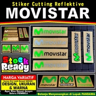 Reflective Cutting Sticker: "MOVISTAR"