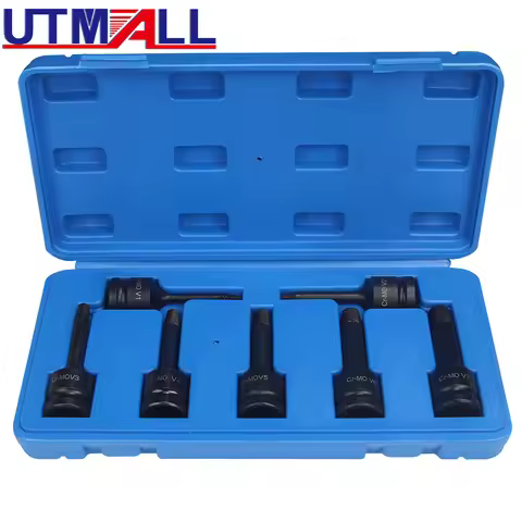 7Pcs Broken Bolt Extractor Screw Extractor Center Drill Bits Socket Damaged Screws Remover Extractor