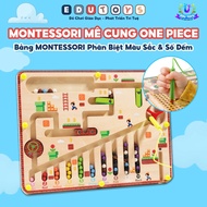One Piece Maze Montessori Toy Distinguishing Colors and Counting for Children for 1 year old, 2 year