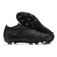 Phantom GX Full Black Double Layer Waterproof Fish Silk Full Knitted FG Football Shoes Phantom GX El