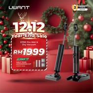 UWANT D700 Pro Wet Dry Vacuum | 23kPa Suction | D-Shaped Wide Roller | IPX6 Brush | 100°C Self-Clean