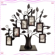 Family Tree Picture Frame Iron Family Tree Frame Metal Family Tree Photo Frame Stand with 6 Ornament