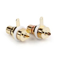 RCA Connector Female Socket Chassis CMC Connectors 28.6mm Audio Jack Bulkhead Red Black Cycle Nut So