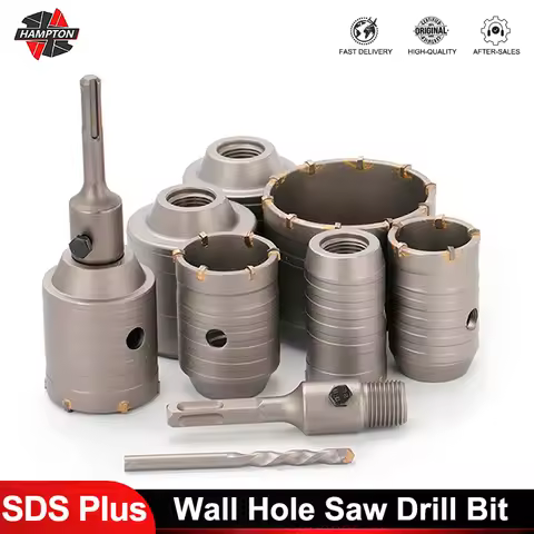 SDS Plus Wall Hole Saw Drill Bit Concrete Hole Saw Hole Cutter Concrete Cement Stone Drilling Tool 3