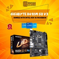 [ COMBO SET] GIGABYTE H410M S2 V3 INTEL LGA1200 mATX MOTHERBOARD + INTEL 10TH GEN PROCESSOR